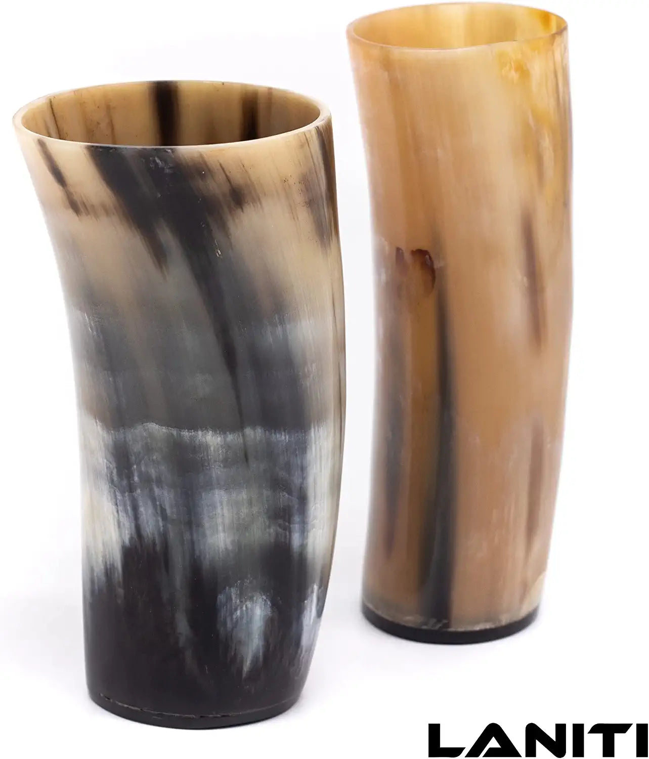 Viking Drinking Horn Handmade Natural Genuine Ox Horn Cups, Handcrafted, Polished