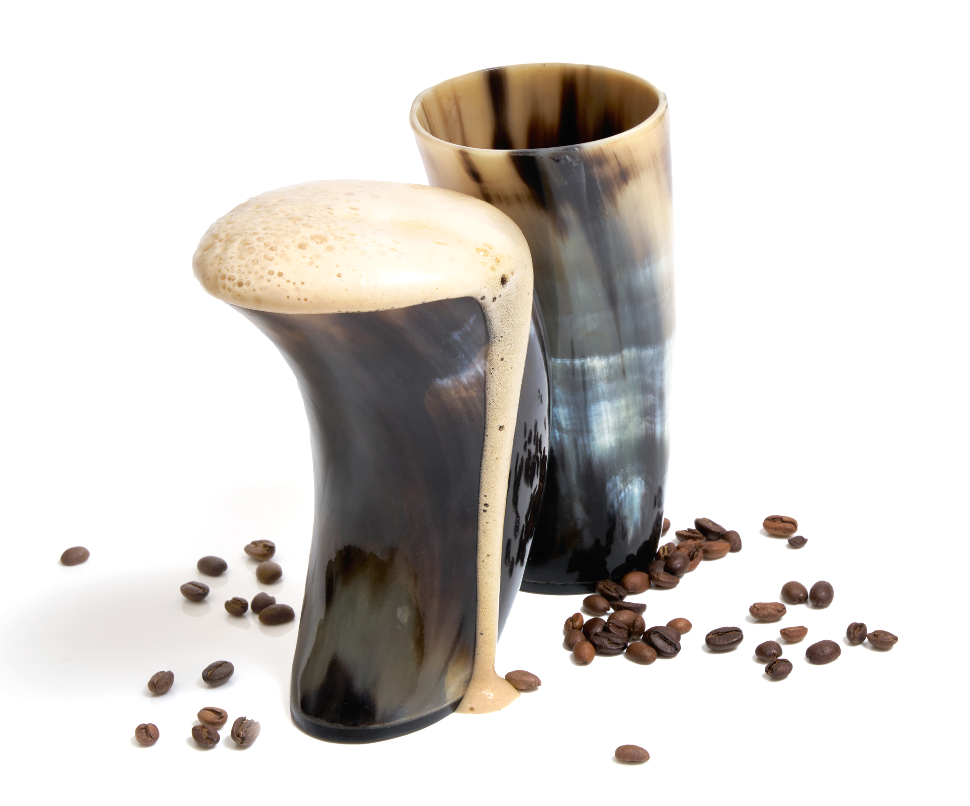 Viking Drinking Horn Handmade Natural Genuine Ox Horn Cups, Handcrafted, Polished